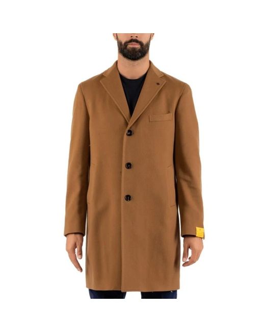 Tagliatore Brown Single-Breasted Coats for men