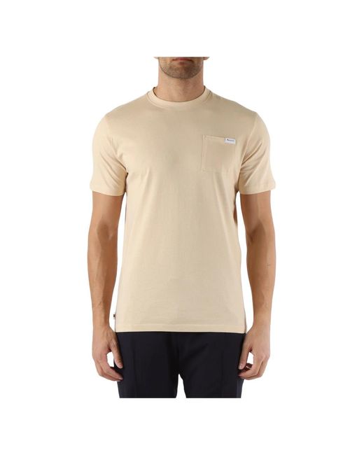 T-shirt in cotone active pocket di Aquascutum in Natural da Uomo
