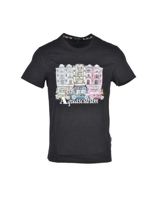 T-Shirts Aquascutum de hombre de color Black