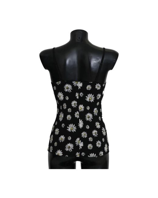 Dolce & Gabbana Black Sleeveless Tops