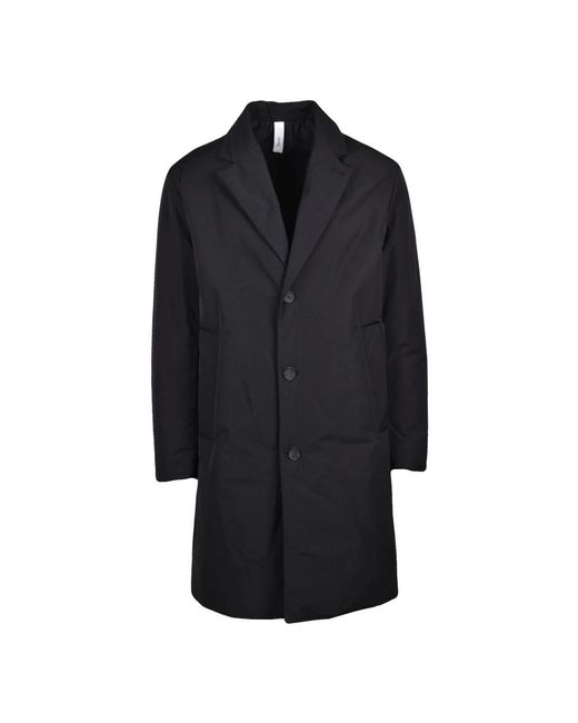 Hevò Cassano Single-Breasted Coat in het Black voor heren