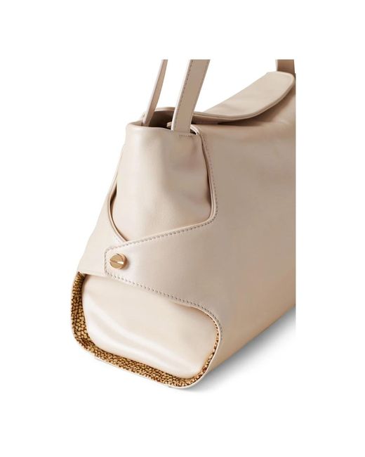 Borbonese Natural Medium shopper shoulder bag