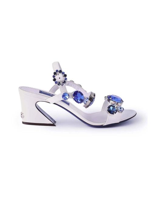 Dolce & Gabbana Blue High Heel Sandals