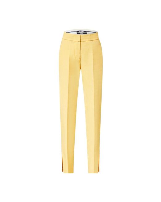 Jacquemus Yellow Gelbe high rise straight leg hose
