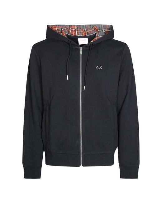 Sun 68 Kapuzenpullover Mit Kontraststoff Und Reißverschluss in Black für Herren