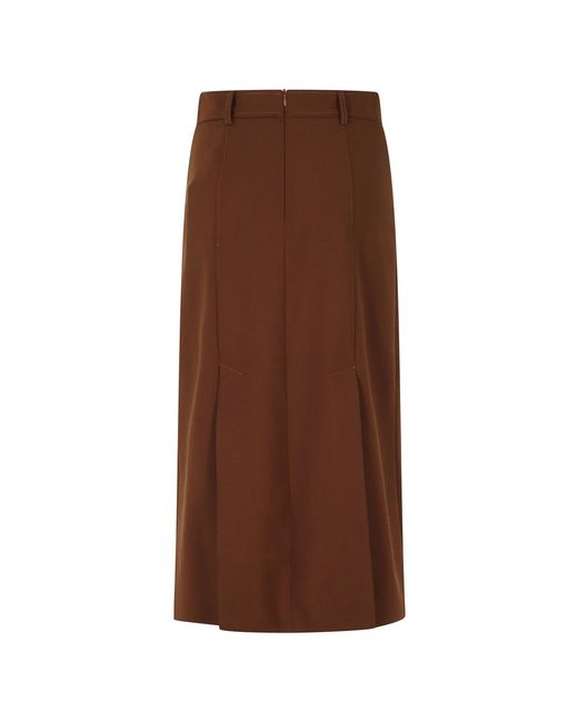 Semicouture Brown Midi Skirts