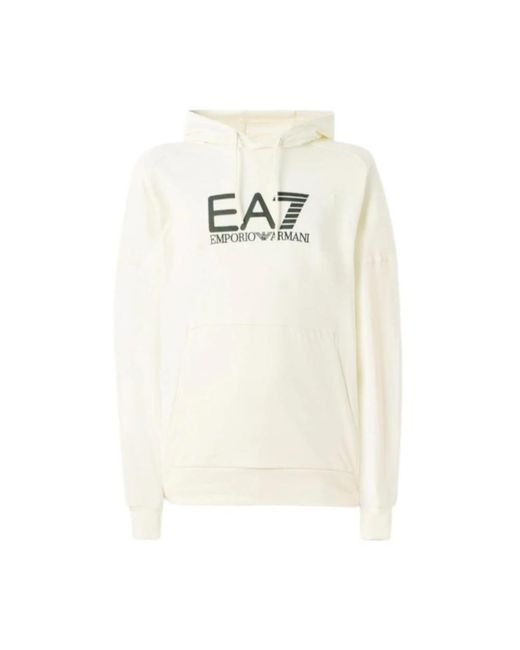 EA7 Pullover Hoodie in het White voor heren