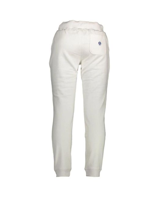 North Sails Broeken ,Wit ,Katoen Witte Katoenen Sportbroek Met Elastische Taille in het Gray voor heren