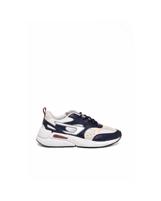DIESEL Blue Polyester Serendipity Sport Sneakers for men