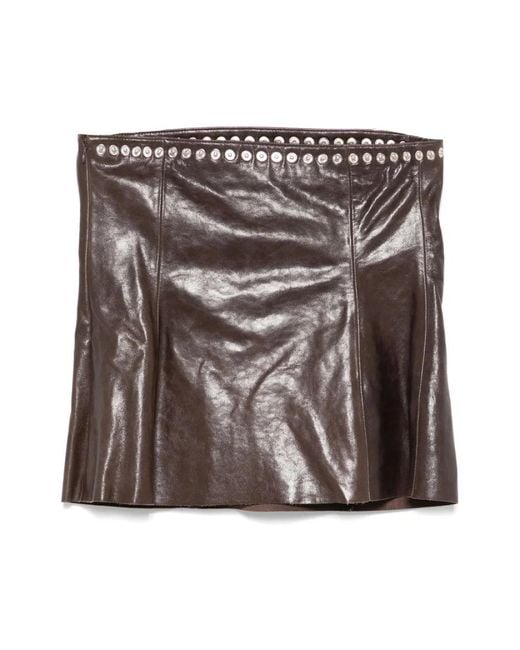 Paloma Wool Brown Leather Skirts