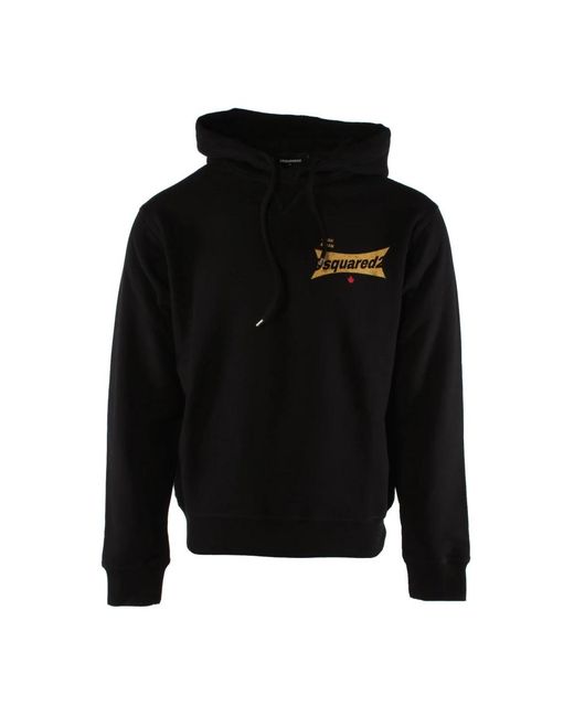 DSquared² Hoodies & Sweatvesten ,Zwart ,Katoen Cool Fit Katoen Zwarte Sweater in het Black voor heren