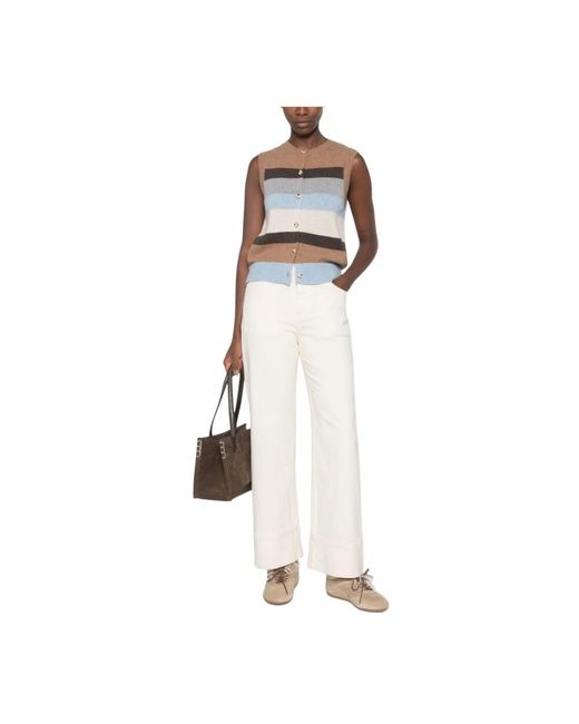 Yerse Daff V-Neck Vest in het White