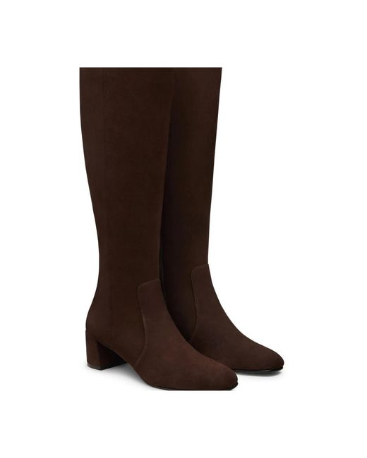 Stuart Weitzman Brown Maeve Zip Boot