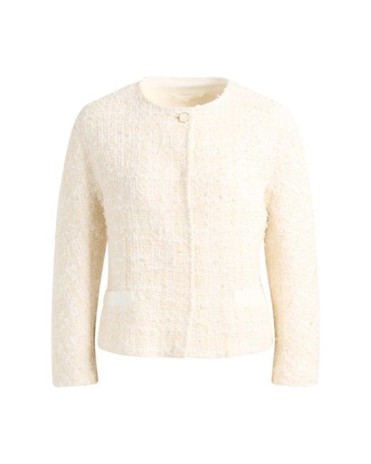 Max Mara White Tweed Jackets