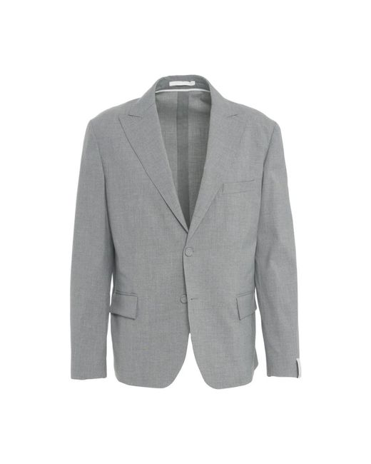 Paolo Pecora Grauer Blazer Mit Spitzem Revers Knopfverschluss in Gray für Herren