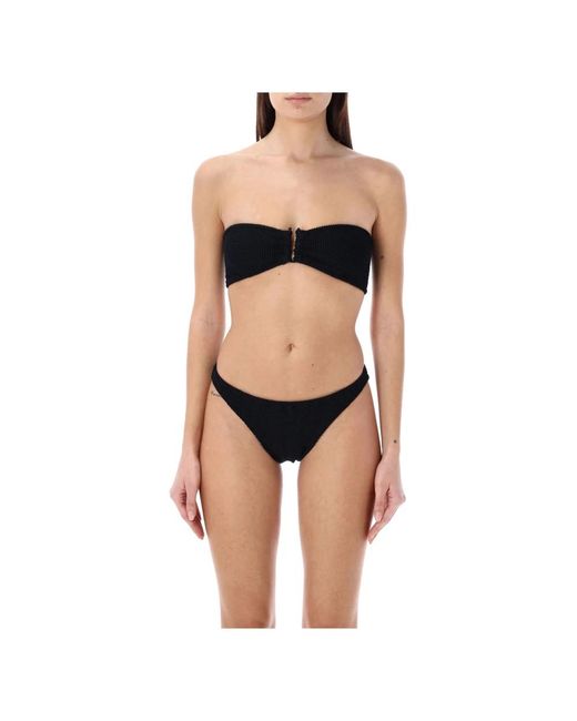 Reina Olga Black Schwarzes strapless bikini set ss24