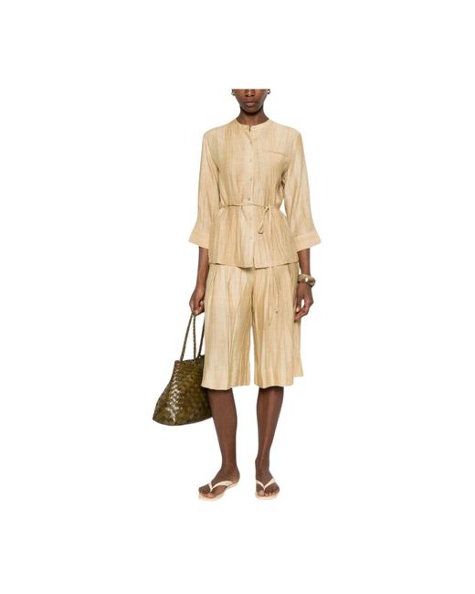Yerse Natural Cropped Trousers