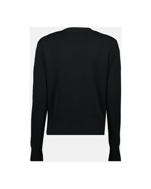 Round-Neck Knitwear AMI de color Black