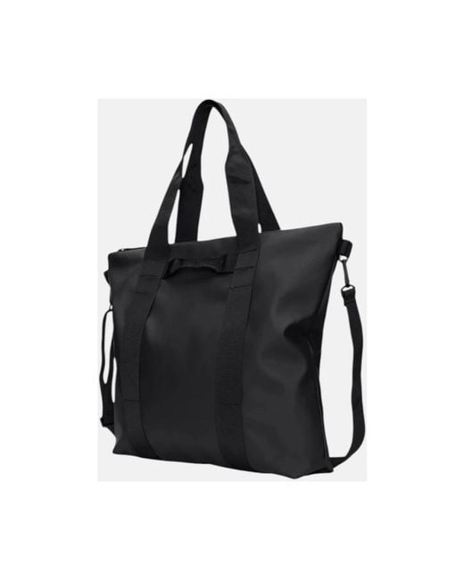 Rains Black Tote Bags for men