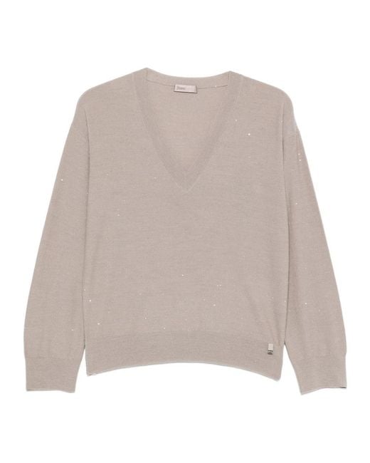 Herno Brown Woll-Polyamid-Pullover