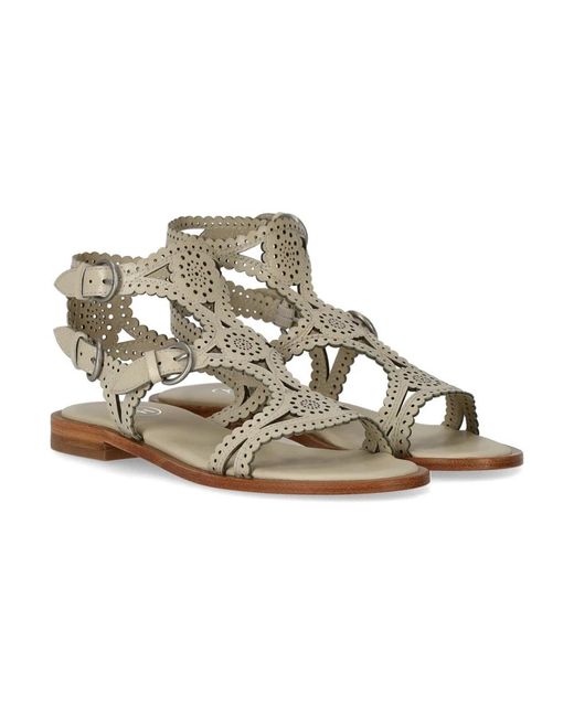 Ash Metallic Flat Sandals