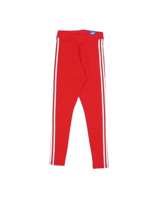 Adidas Fitness ,Rood ,Polyester Stripes Strakke Legging Better Scarlet in het Red