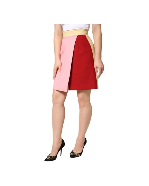Dolce & Gabbana Red Short Skirts