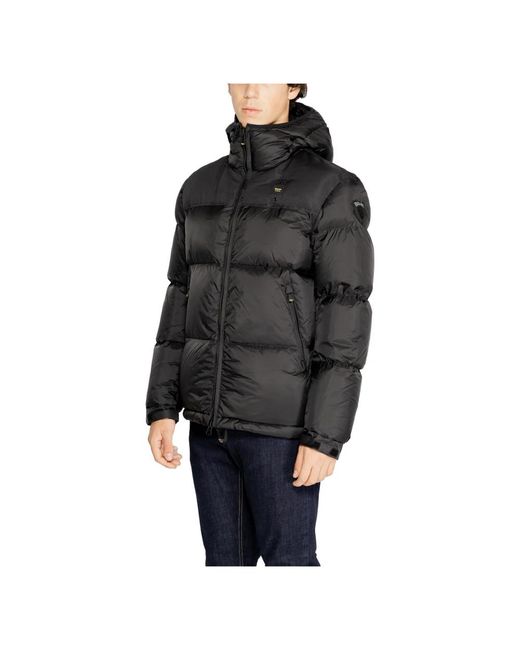 Blauer Jassen ,Zwart ,Polyester Zwarte Hoodie Met Rits Voor Mannen in het Black voor heren