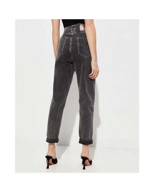 One Teaspoon Gray Schwarze High Waist Hustlers Jeans