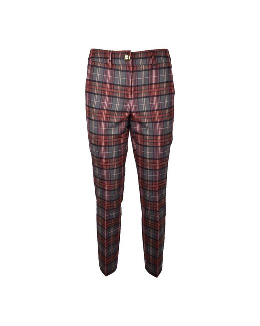 Marella Red Slim-Fit Trousers
