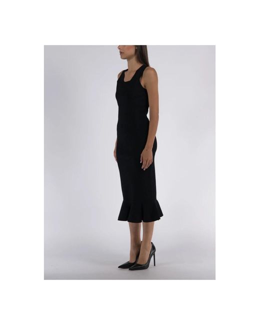Midi Dresses J.W. Anderson de color Black