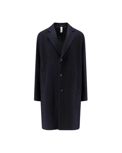 Hevò Blue Single-Breasted Coats for men