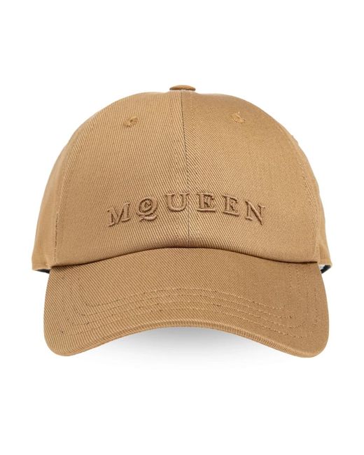McQueen Accessoires ,Katoen Pet in het Natural voor heren