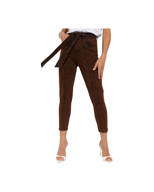 retroféte Brown Cropped Jeans