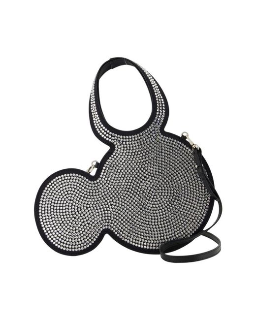 Coperni Tassen ,Zwart ,Satijn Mickey Mini Schoudertas in het Gray