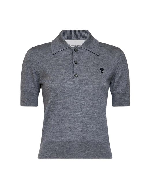 AMI Gray Polo Shirts