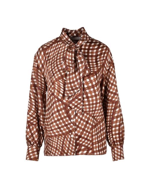 Shirts di Tory Burch in Brown