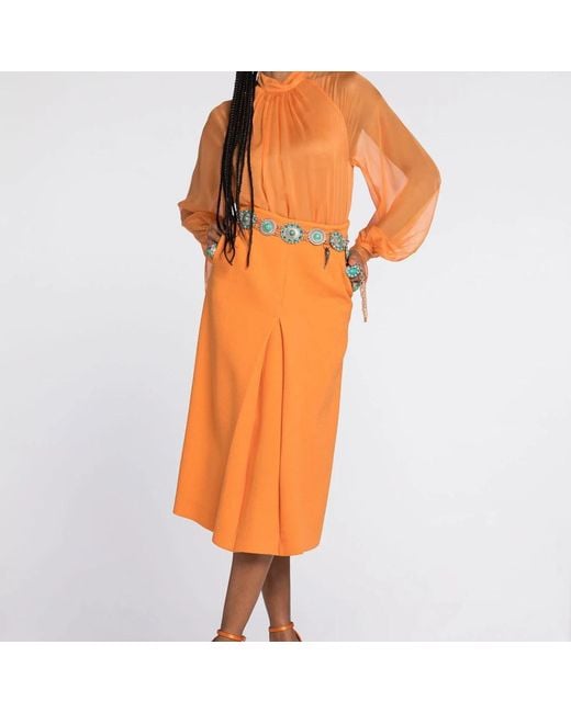 Roberto Cavalli Orange Blouses
