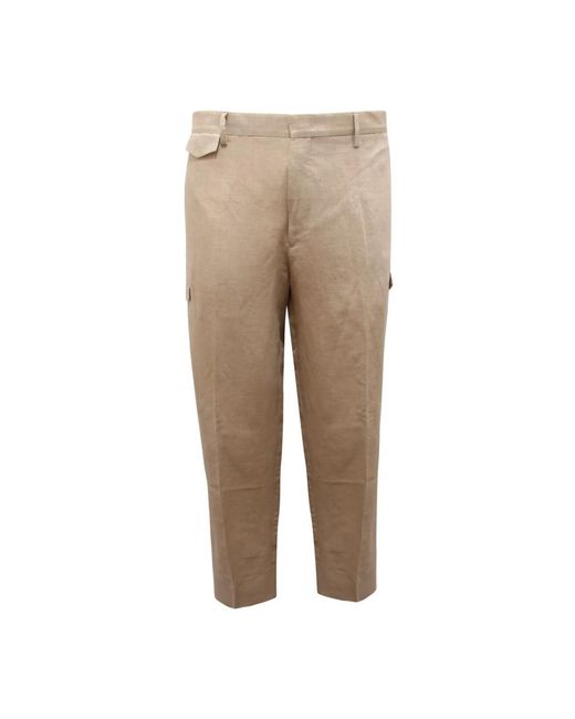 BRIGLIA Natural Straight Trousers for men
