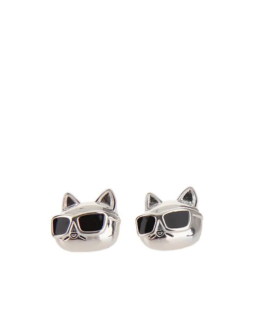 Karl Lagerfeld White Earrings