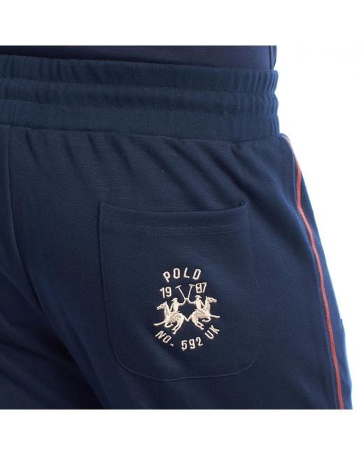 La Martina Blue Sweatpants for men