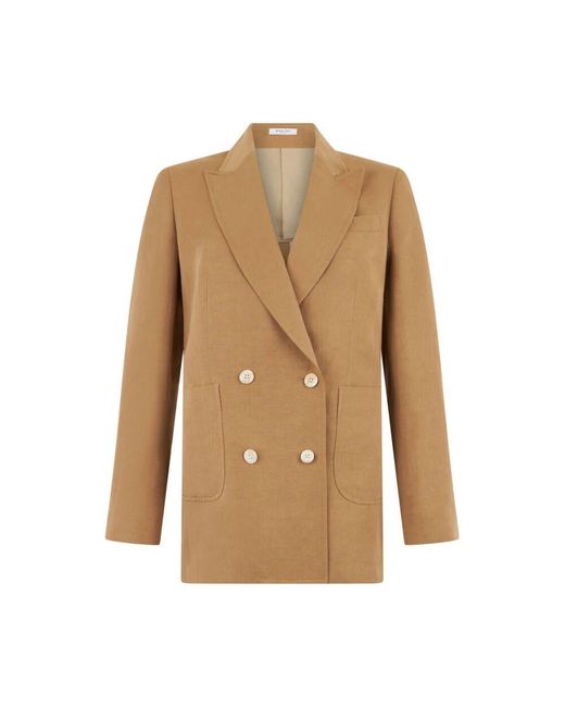 Boglioli Natural Leinen Tencel Satin Maia Blazer