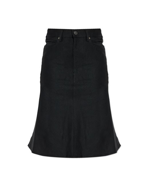 Balenciaga Black Denim Skirts