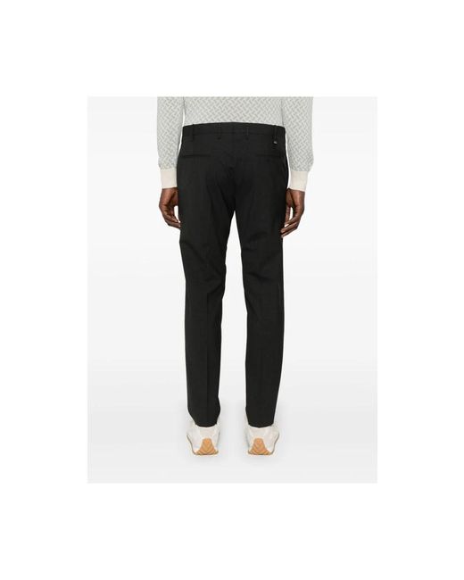 PT Torino Black Slim-Fit Trousers for men