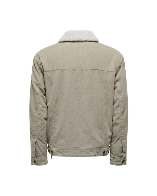 Only & Sons Gray Winter Jackets for men
