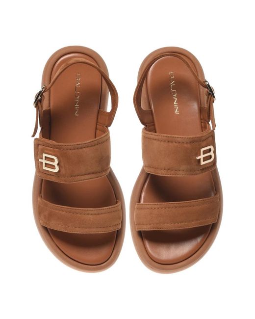 Baldinini Brown Flat Sandals