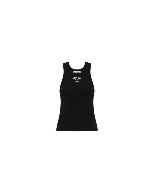 Moschino Black Sleeveless Tops
