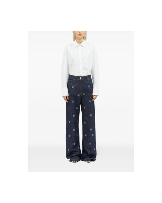 MSGM Blue Wide Jeans