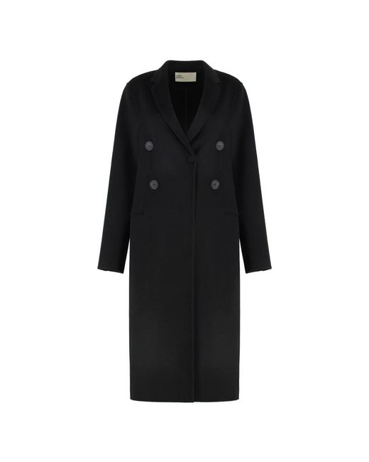 Double-Breasted Coats Tory Burch de color Black