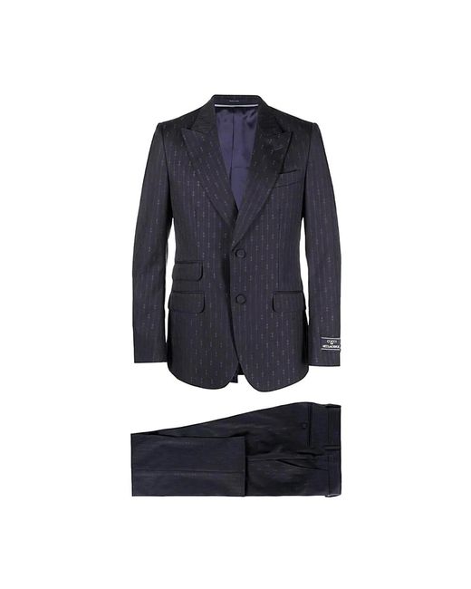 Gucci Blue Single Breasted Suits for men